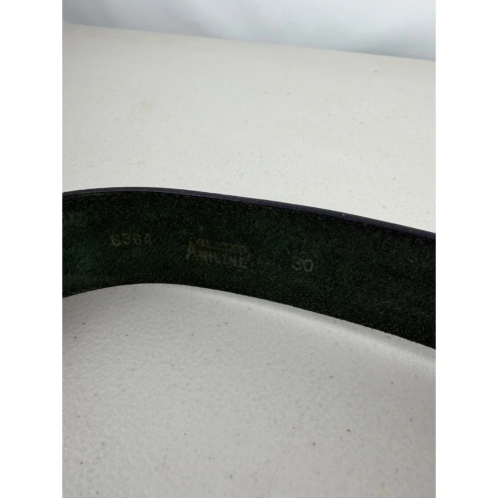 Wild West Stores Womens Forest Green Glazed Aniline Leather Belt Size 30 6364